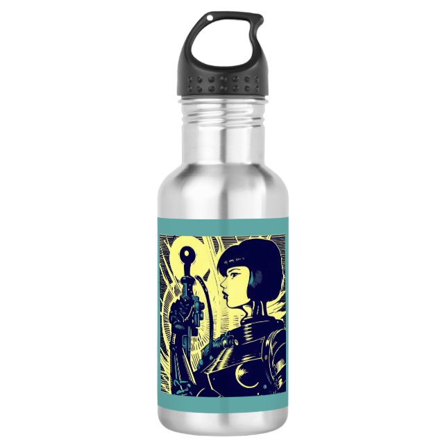 Botella De Agua SF - Anime Hero Woodcut 3 (Anverso)