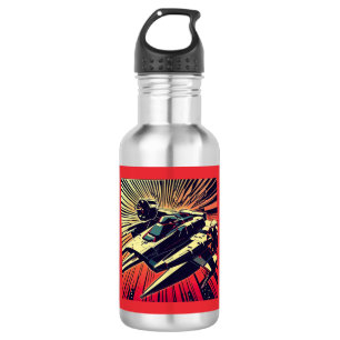 Botella De Agua SF - Anime Starfighter Woodcut 1