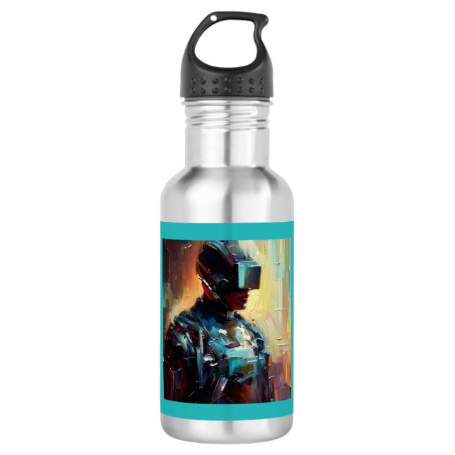 Botella De Agua SF - Ciberpunk Hero 3 (Anverso)