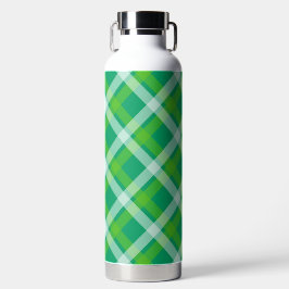 BOTELLA DE AGUA SHADES OF GREEN IRISH PLAID PATTERN