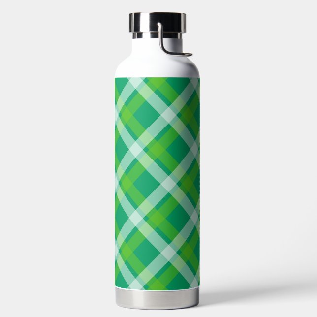 BOTELLA DE AGUA SHADES OF GREEN IRISH PLAID PATTERN (Izquierda)