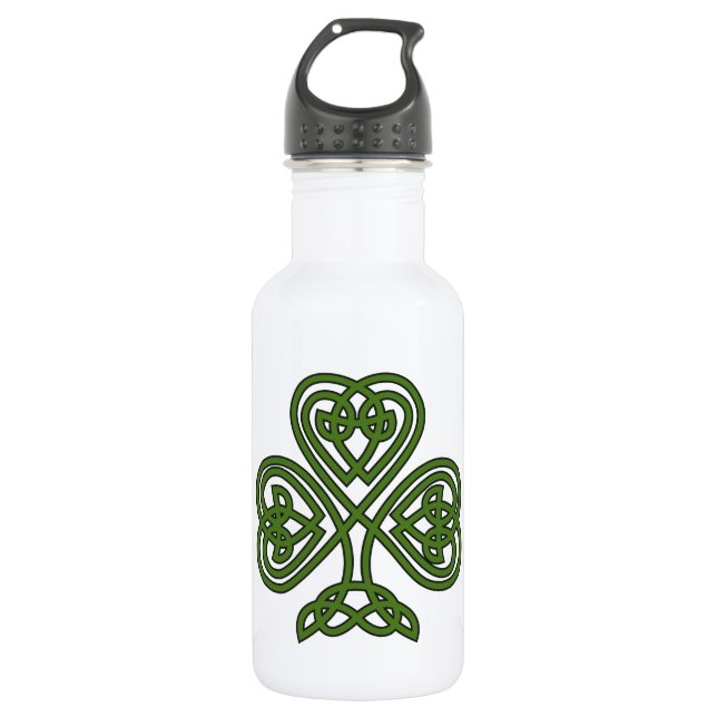 Botella De Agua Shamrock celta - Día de St Patricks (Anverso)