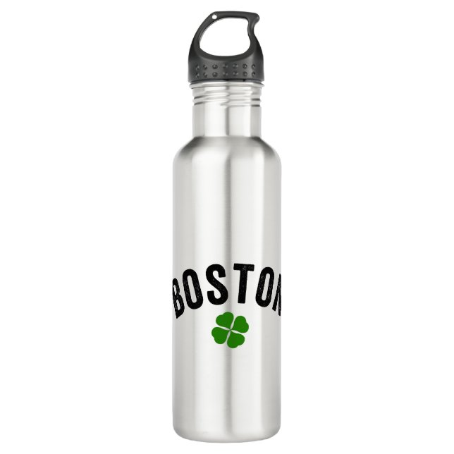Botella De Agua Shamrock irlandés en Boston (Anverso)