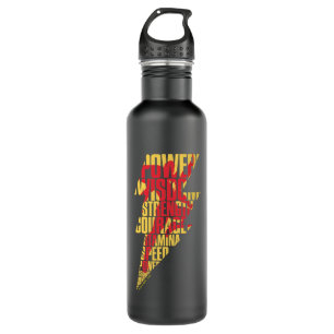 Botella De Agua ¡SHAZAM!   Shazam Abilities Lightning Graphic