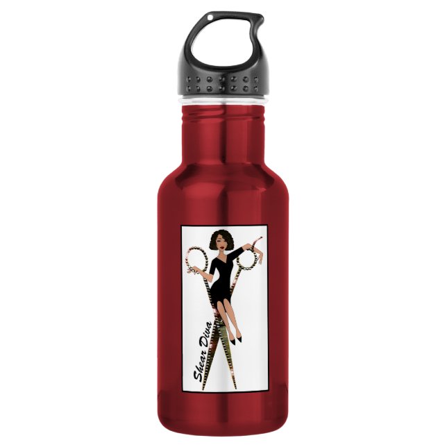 Botella De Agua Shear Diva - DIVA afroamericano (Anverso)