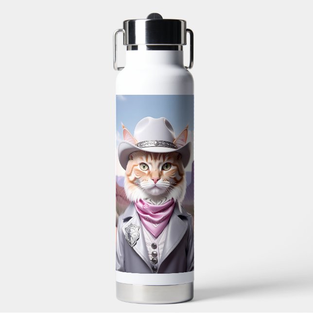 Botella De Agua Sheriff Cat (Frente)