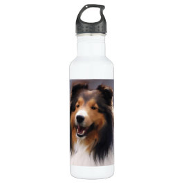 Botella De Agua Shetland Sheepdog Sheltie Art