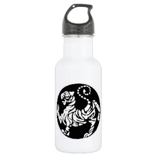 BOTELLA DE AGUA SHOTOKAN TIGER NEGRO Y BLANCO