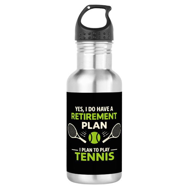 Botella De Agua Sí, tengo un plan de jubilación tenis (Anverso)