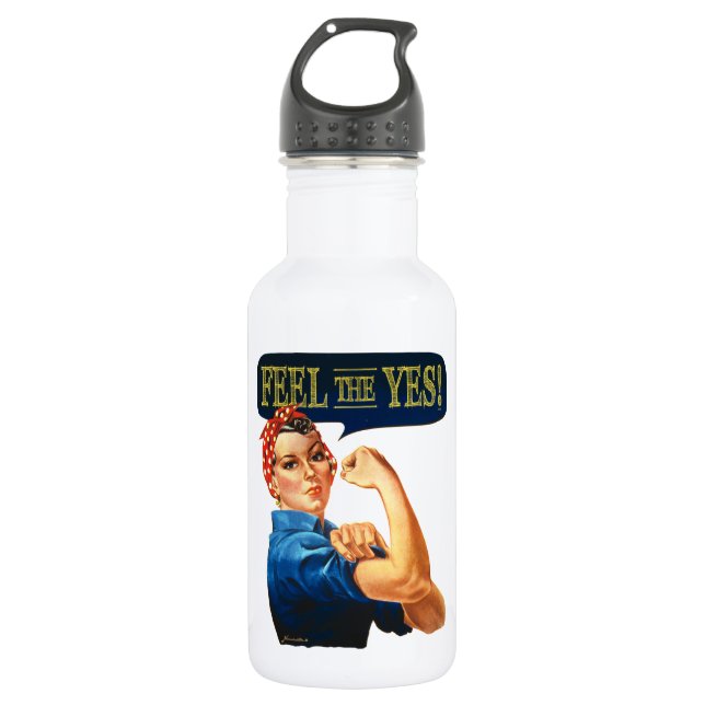 Botella De Agua ¡Sienta el sí! Rosie el remachador (Anverso)