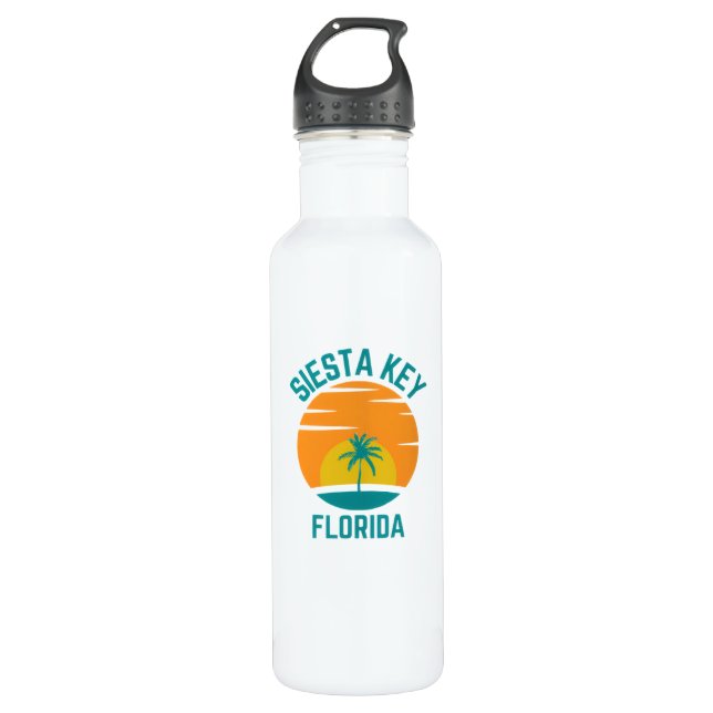 Botella De Agua Siesta Key Florida Water Bottle (Anverso)