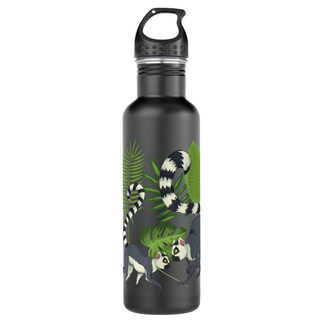 Botella De Agua Sifakas varipical de animales zoológicos de Madaga (Anverso)