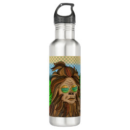 Botella De Agua Signo de paz de Sasquatch | Retro Bigfoot