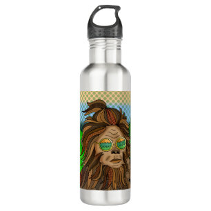 Botella De Agua Signo de paz de Sasquatch   Retro Bigfoot