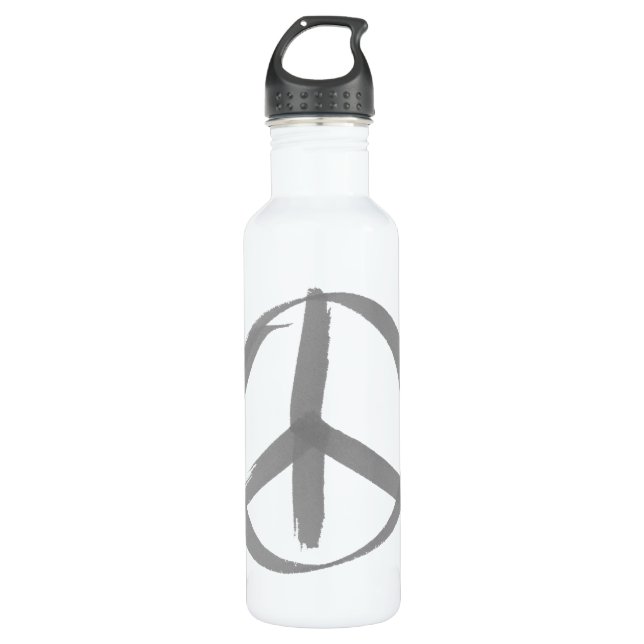 Botella De Agua Signo de paz gris (Anverso)