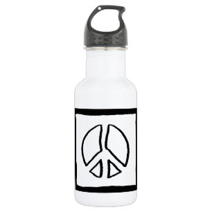 Botella De Agua Signo de paz Hollow