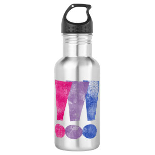 Botella De Agua Signos de exclamación bisexuales del orgullo