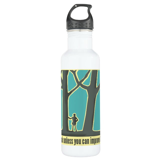 Botella De Agua Silencio forestal (Anverso)