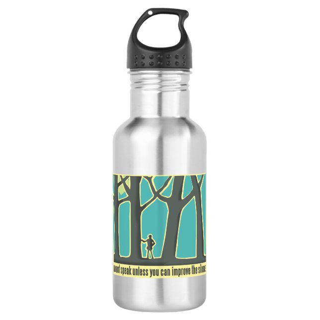 Botella De Agua Silencio forestal (Anverso)