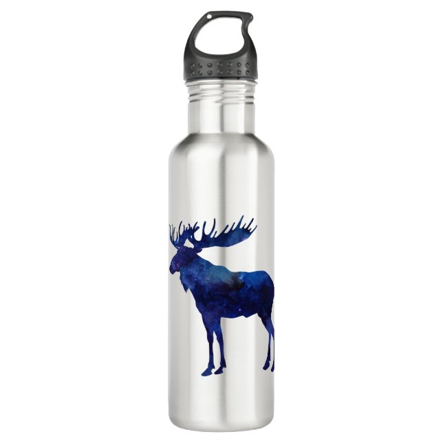 Botella De Agua Silhouette Blue Moose (Anverso)