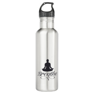 Botella De Agua Silhouette Breathe Yoga Pose