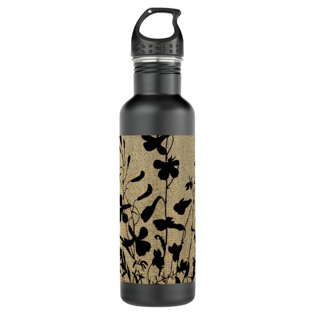 Botella De Agua Silhouette Burlap (Anverso)