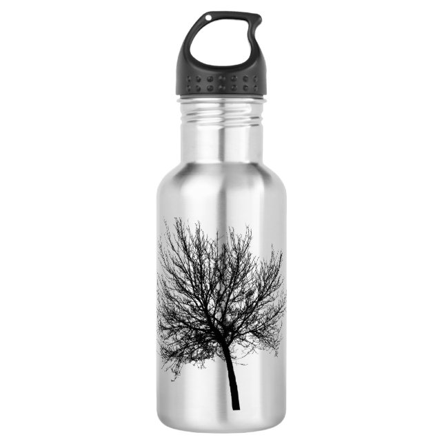 Botella De Agua Silhouette de árbol (Anverso)