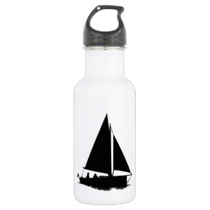Botella De Agua Silhouette de Black Boat
