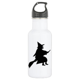 Botella De Agua Silhouette de bruja negra