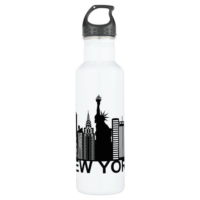 Botella De Agua Silhouette de Nueva York (Anverso)