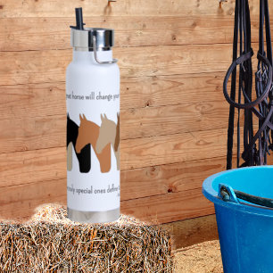 Botella De Agua Silhouettes de caballo con cotización a caballo