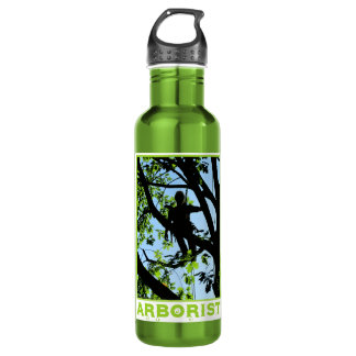 Botella De Agua Silueta de árbol escalador:Arborista