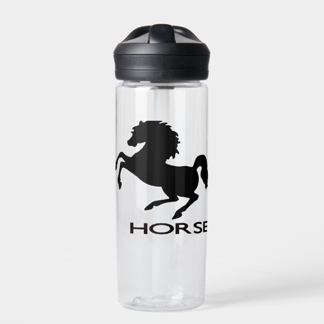 Botella De Agua Silueta de caballo de cría (Delante)