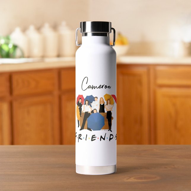 Botella De Agua Silueta de caracteres FRIENDS™ | Añadir su nombre (Subido por el creador)