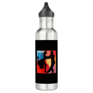 Botella De Agua Silueta de la pareja argentina Tango Dance