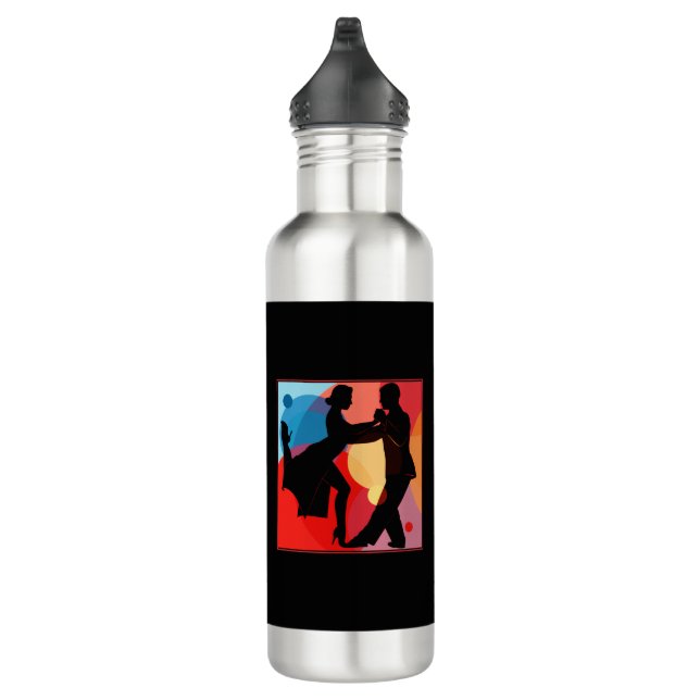 Botella De Agua Silueta de la pareja argentina Tango Dance (Derecha)
