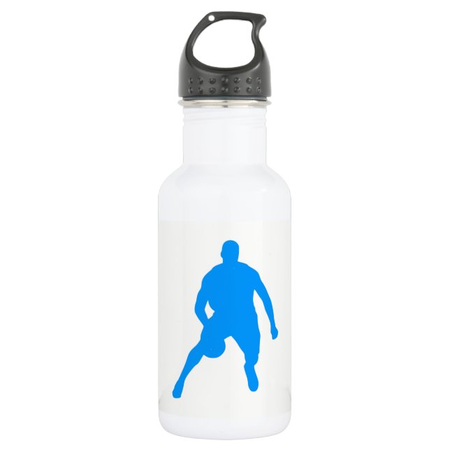 Botella De Agua Silueta del baloncesto (Anverso)