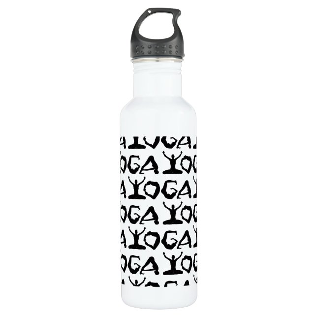 Botella De Agua Siluetas de yoga (Anverso)
