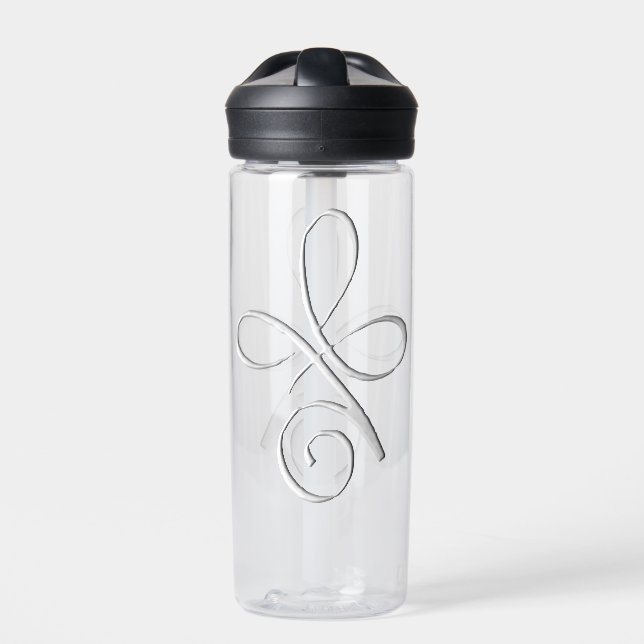 Botella de agua Silver Unconditional Love (Delante)