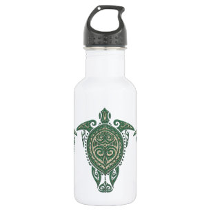 Botella De Agua Símbolo Chamánico de Tortuga Marina + tus ideas