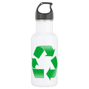 Botella De Agua Símbolo clásico de reciclaje RECICLAJE
