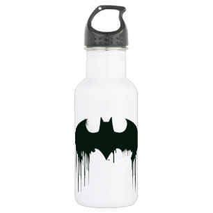 Botella De Agua Símbolo de Batman   Logo de Spraypaint