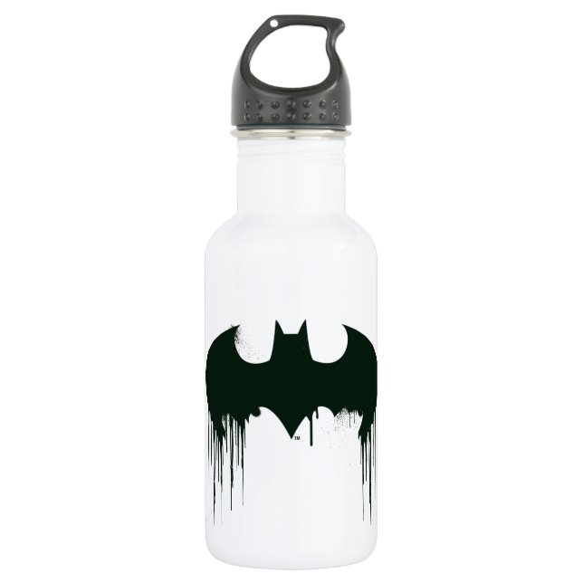Botella De Agua Símbolo de Batman | Logo de Spraypaint (Anverso)