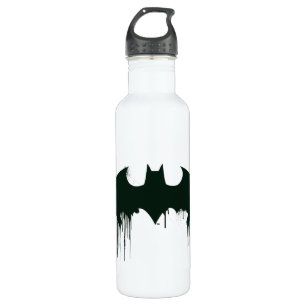 Botella De Agua Símbolo de Batman   Logo de Spraypaint