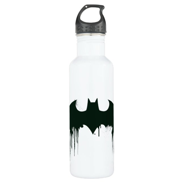 Botella De Agua Símbolo de Batman | Logo de Spraypaint (Anverso)