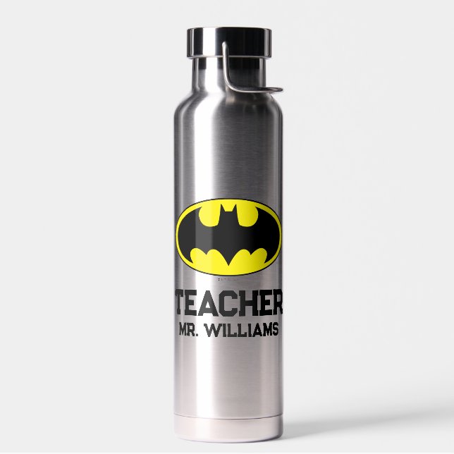Botella De Agua Símbolo de Batman | Logo ovalado de Bat (Izquierdo)