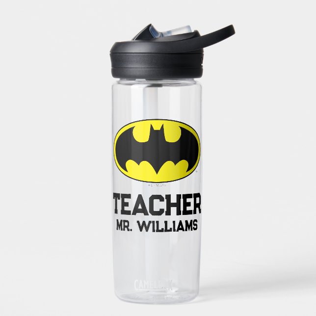 Botella De Agua Símbolo de Batman | Logo ovalado de Bat (Izquierdo)