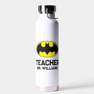 Botella De Agua Símbolo de Batman   Logo ovalado de Bat