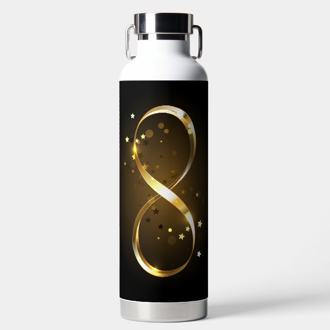 Botella De Agua Símbolo de infinito dorado (Delantero)