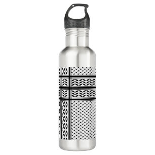 Botella De Agua Símbolo de Keffiyeh del patrón de resistencia de P